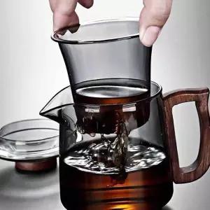 유리차포트 홍티팟 내열주전자 투명 다도용품물 티팟 거름망 차주 메이커