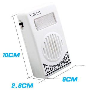 호환 조정 가능한 볼륨 시끄러운 전화 링 스피커 벨 링거 및 유선 전화용 빨간색 깜박이는 빛이 있는 벨소리