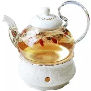 내열 유리 도자기 티포트 티워머 세트 티팟 에프터눈티 티셋트