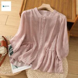 여성 할머니 시원한 엄마 라운드 여름 시원 고기 빅사이즈