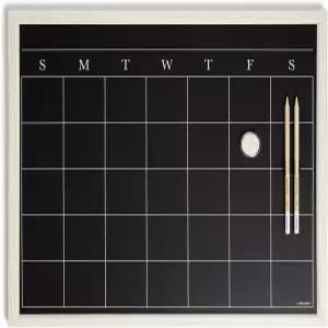 U 화이트 워시 프레임 칠판 캘린더 보드 세트 사무용품 자석 초크 연필 16인치 x 20인치 4피스