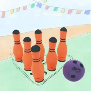 유아체육 KC안전 소프트 폼 미니볼링 6핀 볼링공 가방세트 운동능력향상