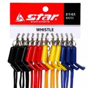 sh) 심판 호각 스포츠 스타 줄포함 12개 1세트 호루라기