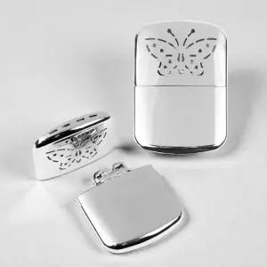 sh) 손난로 오일충전 핸드워머 메탈 주머니난로 실버 주머니속 핫팩