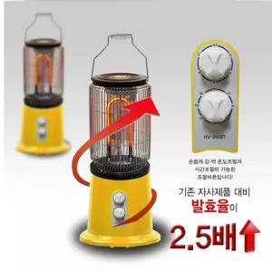 근적외선 루비 원통형 전기히터 HV-2006T 히터 난로 휴대용 겨울 난방 온풍기 겸용 사무실기