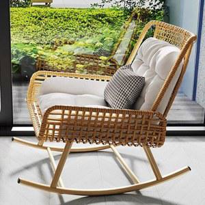 라탄 흔들의자 베란다 카페 스윙 의자 발코니 베 1인용