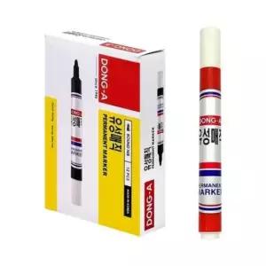 동아 유성매직 적색/(박스) 갑(120개입)