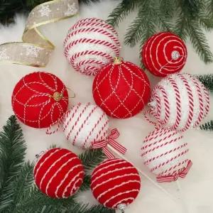 (도토로) 글로우 수제볼 트리 오너먼트 세트(레드 03)장식 크리스마스 꾸미기 크리스마스품 데코 장식품 용