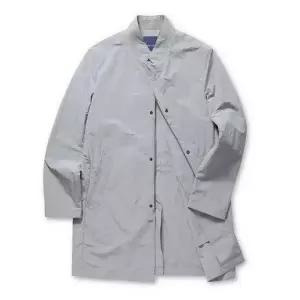 [브렌우드]그레이 라이트 스트링 남성 트렌치 하프 코트