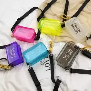 [위드라온]방수 비치투명 미니 메신저 여성 가방 크로스백