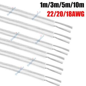 12V 투명 병렬 케이블 22 20 18 AWG 2 핀 스피커 라인 LED 네온 불빛 헤드폰 오디오 사운드 시스템 마이크