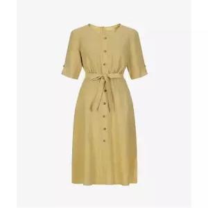 [숲][SOUP] 라운드넥 스냅 벨티드 원피스 (SY5OPM7)