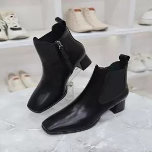 [블리아르]스퀘어 토 첼시 미들힐 여성 앵클 부츠 6cm BLMD28802_GN