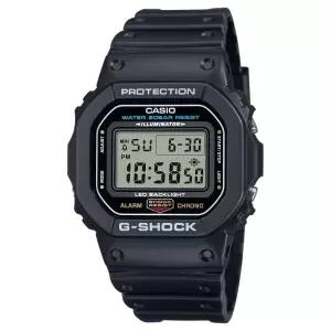 Casio 남성용 지샥 레진 스트랩 쿼츠 손목시계 (DW5600E-1V)