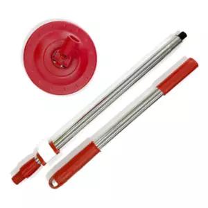 회전걸레 빨강 스핀청소기전용 봉세트 2단 편안형밀대 청소기 물걸레 대걸레 걸레 통돌이 빨강통