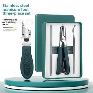 안티 스플래시 25 ° 기울어 진 가장자리 손톱깎이 세트 전문 하이 엔드 독수리 부리 비스듬한 발가락 손톱