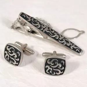 실버넥타이핀 카라빈카 구름문 커프스set