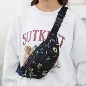 스트릿패션 남여공용 홀로그램 크로스백 힙색 가방