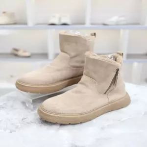 [블리아르]스웨이드 퍼안감 통굽 데일리 앵클 부츠 5cm BLMD56639_GN