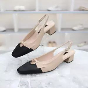 [블리아르]배색토 국내제작 미들힐 슬링백 6cm BLMD500361_GN