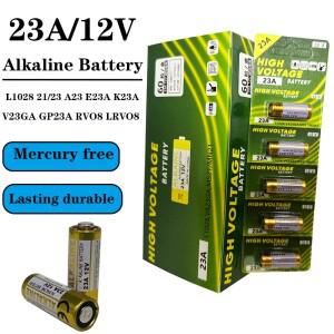 23A 12V 배터리 L1028 21/23 A23 RV08 23a 알카라인 리모컨 장난감용 10개