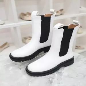 [블리아르]베이직 캐주얼 첼시 여성 미들 부츠 5cm BLMD500027_GN