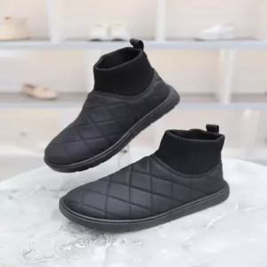 [블리아르]패딩 니트 콤비 퍼안감 앵클 부츠 3cm BLMD500190_GN