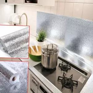 은박 시트지 알루미늄 싱크대 인테리어 주방 시트지 기름 타일 접착식 내부 상판 내열 접착 셀프
