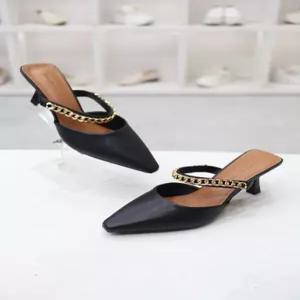 [코디엘루]아리 체인장식 메리제인 미들힐 블로퍼 7cm CDMD500340_GN