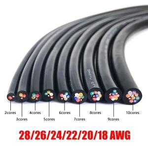 12V 자동차 케이블 유연한 연선 2 3 4 5 6 7 8 10 도체 스피커 오디오 트레일러 LED 스트립 용 전선