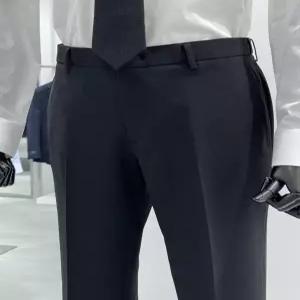 [트루젠]남성 봄여름 블랙 솔리드 풀스판 허리밴딩 여름 남자 슬랙스