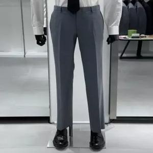 [트루젠]남성 봄여름 블루 솔리드 풀스판 허리밴딩 여름 남자 슬랙스