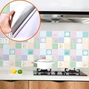 욕실 시트지 싱크대용 타일 방수 주방 벽지 필름 오염 방지 인테리어 꾸미기 욕실용 가구 패턴 간편