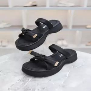 [블리아르]하이 리본장식 통굽 캐주얼 슬리퍼 5cm BLMD100280_GN