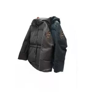 비꼴리끄 울 배색 구스다운 자켓 1203756