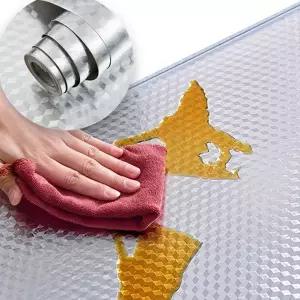 부엌 시트지 방수 싱크대 인테리어 주방 시트지 스티커 기름때 방지 주방용 타일 접착 데코 벽지 벽면 방염