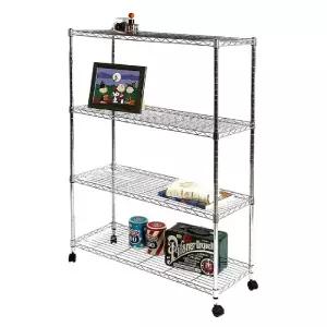 간편조립 무볼트 메탈랙-4단 W900 D350 H1200장식선반 인테리어 수납 메탈 메탈렉 스탠드 스텐드