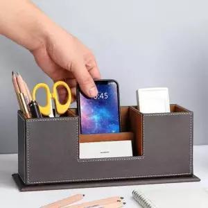 [문구] 가죽 데스크 오거나이저 데스크정리함 책상정리서랍 책상위정리함 사무용품 미니데스크정리함
