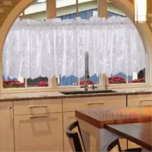 주방창문 레이스커튼 화이트 부엌 작은 커튼 책장가림막 방바란스커튼 커텐 수납장가리개 선반 발란스 소형