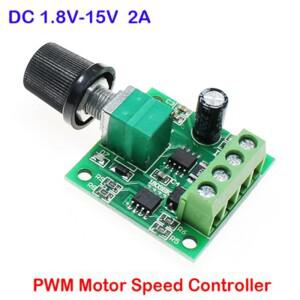 2A DC 1.8V-15V 3V 5V 6V 9V 12V 마이크로 PWM 모터 펌프 속도 컨트롤러 스위치 LED 조광기 저전압 제어 레