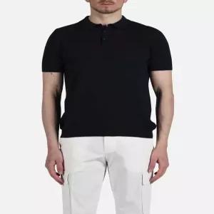 [빠니깔레][본사직영] [Made In Italy] 헤링본 코튼 반소매 폴로 니트 F-GNIT02