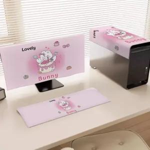 컴퓨터 본체 거치대 데스크탑 트레이 호두나무 호두 폭조절 보관함 사무실 프린터 선반 이동식