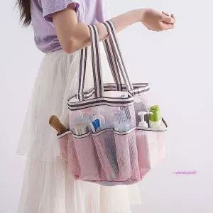 포켓 메쉬 비치백 가방 수영 물놀이 목욕 찜질방zab979