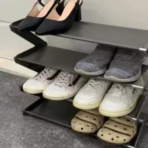 [생활] 신발정리대 슬림 현관 신발장 조립식 수납함 그레이