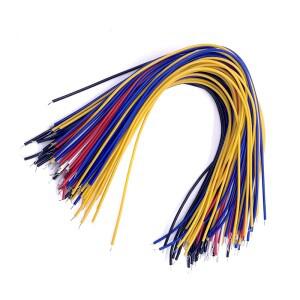 100Pcs 더블 헤드 PCB 솔더 케이블 20CM 26AWG 브레드 보드 플라이 점퍼 와이어 주석 도체 5 색