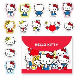 산리오 헬로키티 스티커 파우치세트-40EA 캐릭터 놀이 문구 팬시 꾸미기 미니 스티커북