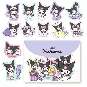 산리오 쿠로미 스티커 파우치세트-40EA 캐릭터 놀이 문구 팬시 꾸미기 미니 스티커북