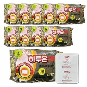 하루온 종일 따뜻한 온팩 국산 붙이는 핫팩 100매 발열 겨울용 대용량 휴대용손난로 군용 캠핑