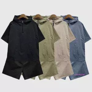 여성용 반팔세트 반바지 아노락 트레이닝복 후드qrs966