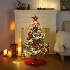 크리스마스 디어스토리 솔잎 눈꽃 트리 풀세트 (전구포함) 미니 데코 장식용 DIY